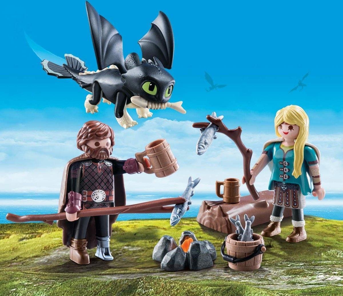 Playmobil Dragons Hikkie en Astrid met babydraak (70040)