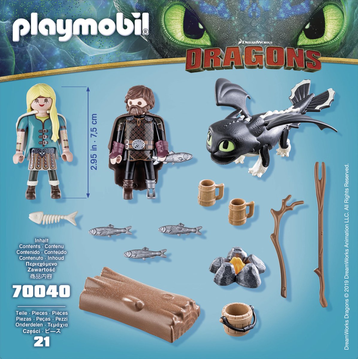 Playmobil Dragons Hikkie en Astrid met babydraak (70040)