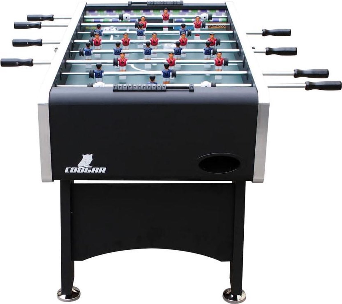 Cougar Arena TS voetbaltafel met telescoopstangen 141 cm - Zwart
