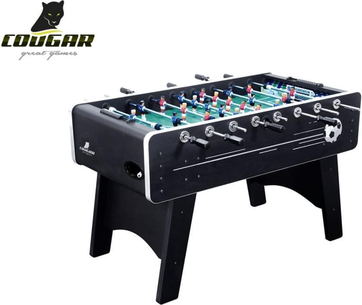 Cougar Arena TS voetbaltafel met telescoopstangen 141 cm - Zwart