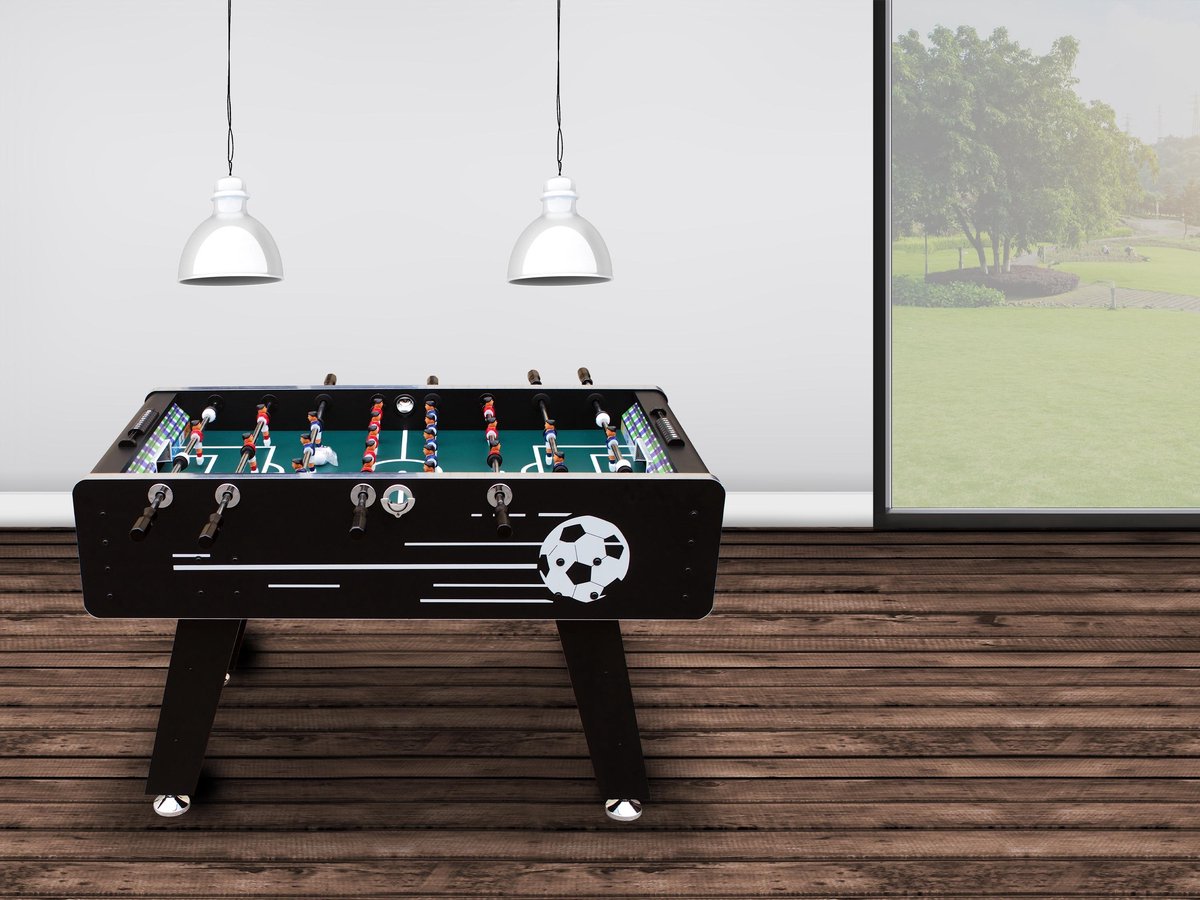 Cougar Arena TS voetbaltafel met telescoopstangen 141 cm - Zwart