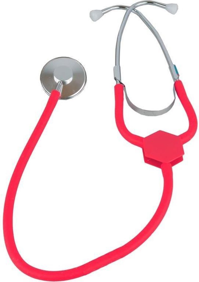 Klein stethoscoop metaal - Rood