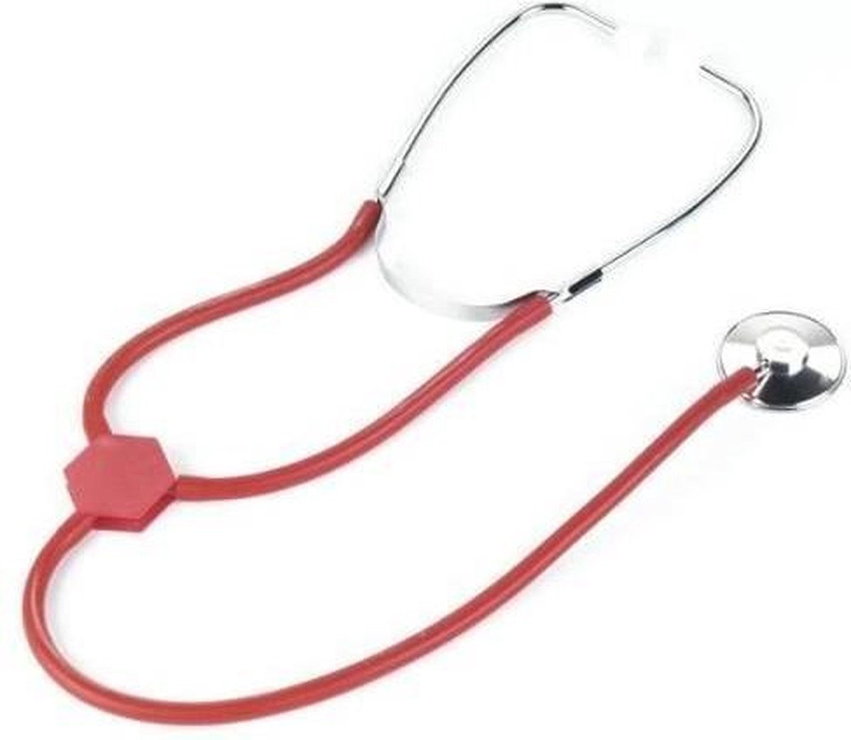 Klein stethoscoop metaal - Rood