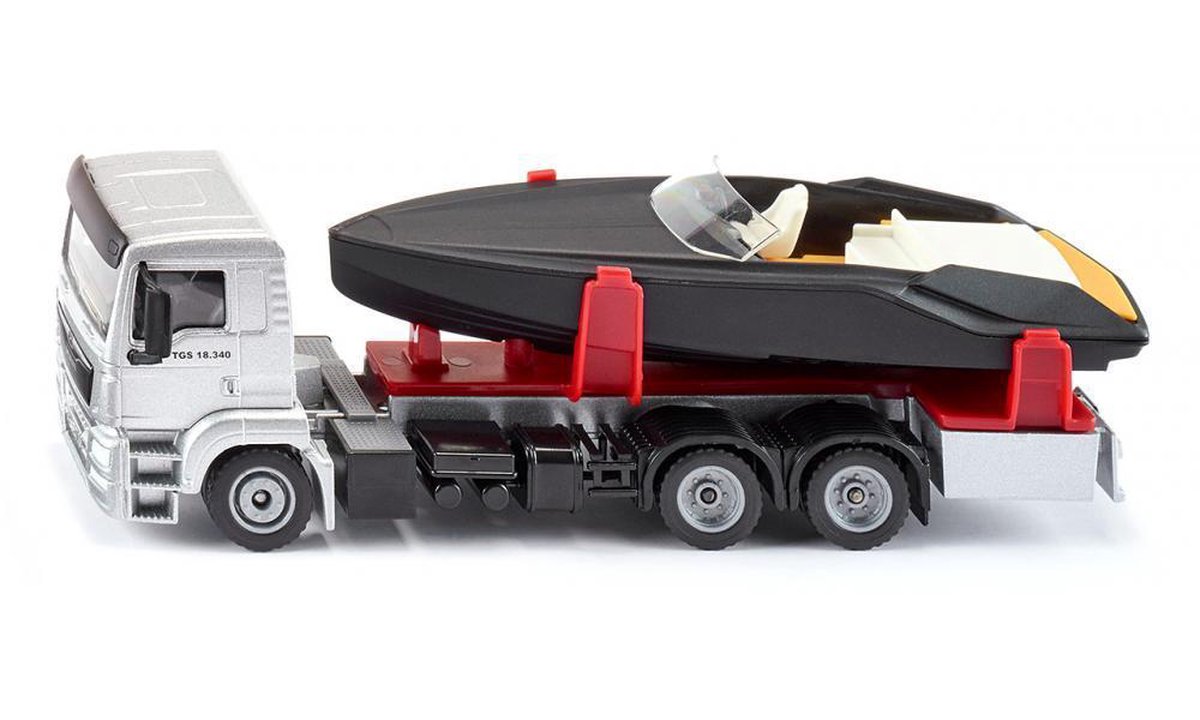 Siku Man truck met motorboot 19 cm kunststof/aluminium (2715)