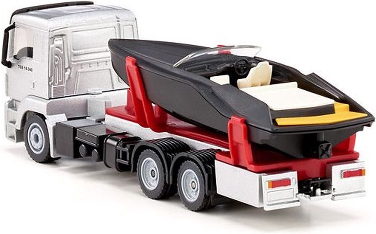 Siku Man truck met motorboot 19 cm kunststof/aluminium (2715)