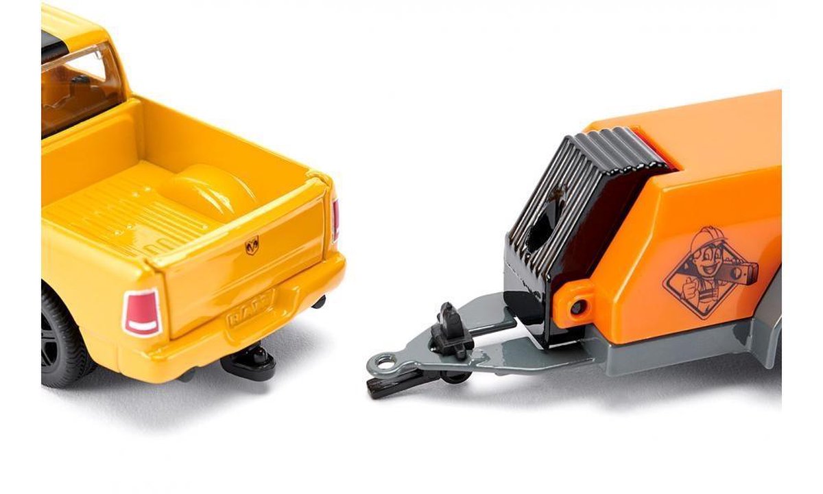 Siku RAM 1500 met compressor aanhanger (3505) - Oranje