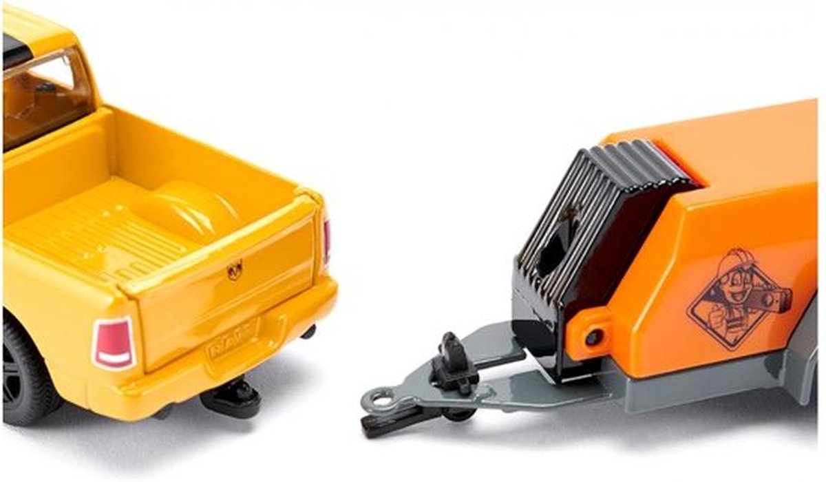 Siku RAM 1500 met compressor aanhanger (3505) - Oranje