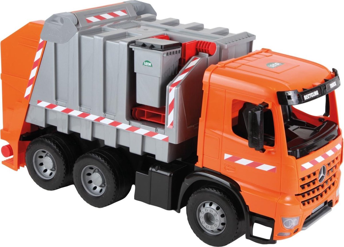 Lena vuilniswagen Giga Trucks 71 cm - Oranje