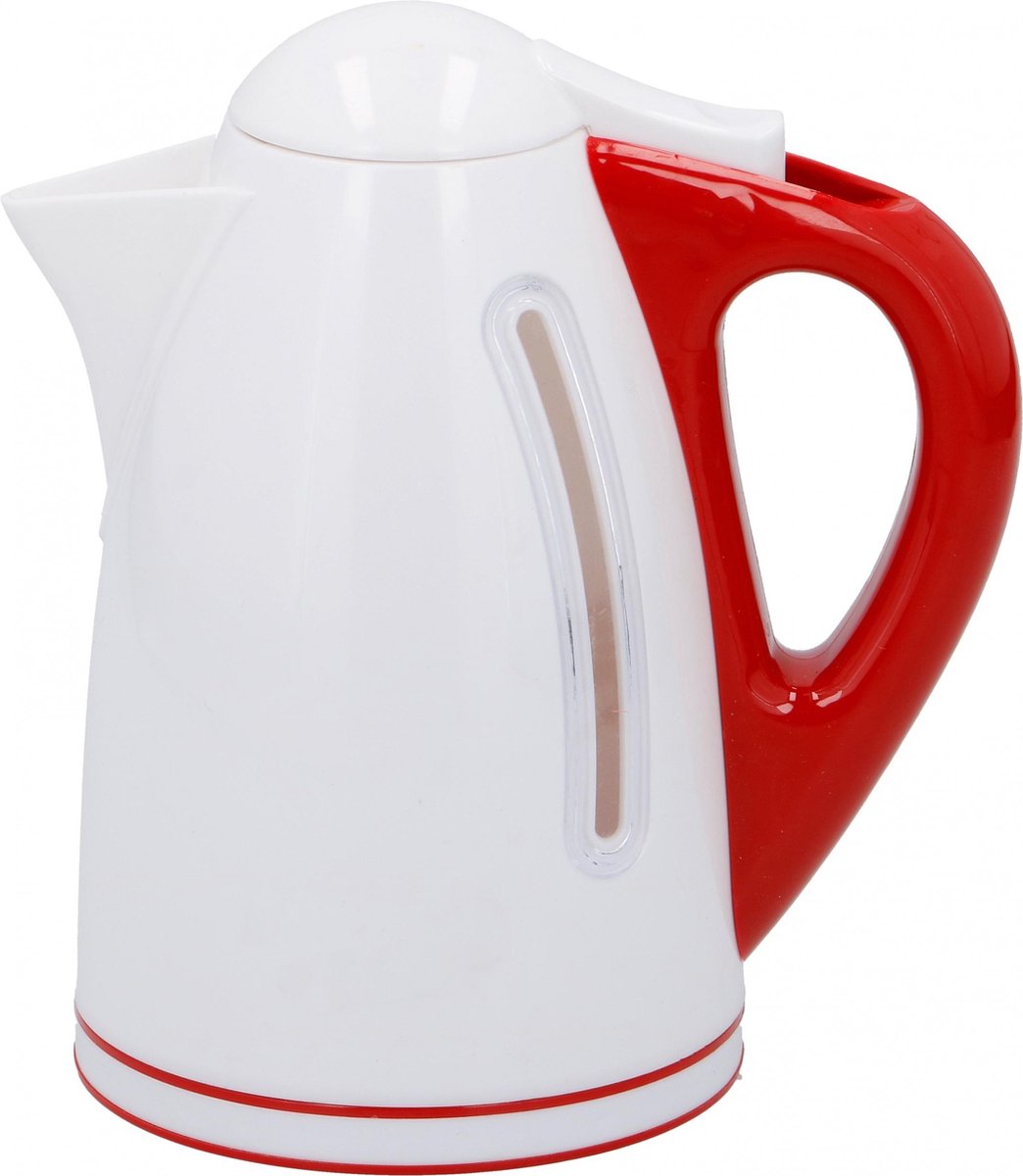 Eddy Toys waterkoker/wit 15 cm - Rood