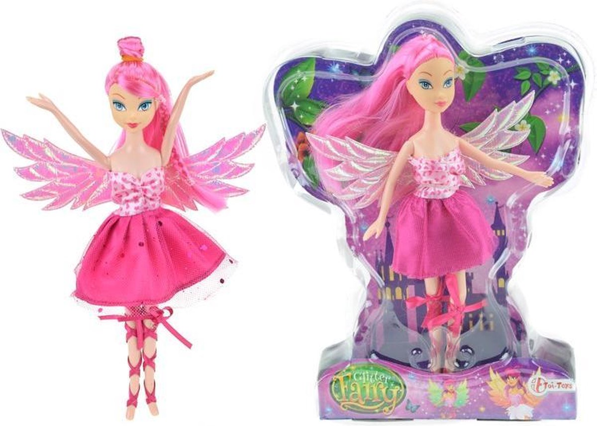 Toi-Toys Toi Toys Tienerpop glitterfee 22 cm - Roze