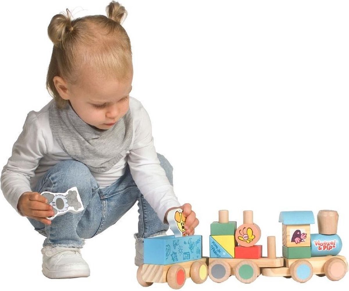Rubo Toys houten trein Woezel En Pip 45 cm