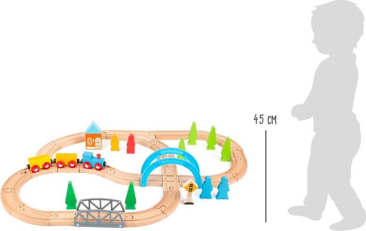 Small Foot speelgoedtrein Big Journey hout junior 40 delig