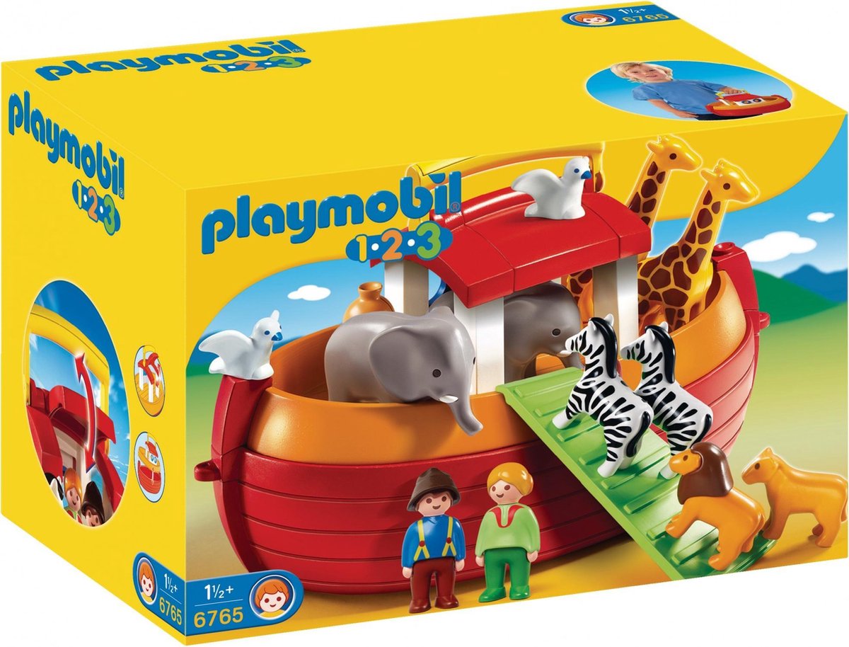 Playmobil 1, 2, 3: Meeneem Ark van Noach (6765) - Rojo