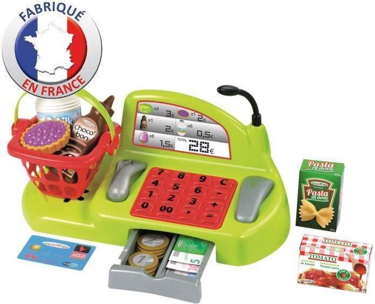 Ecoiffier écoiffier 100% Chef: kassa kunststof 26 delig