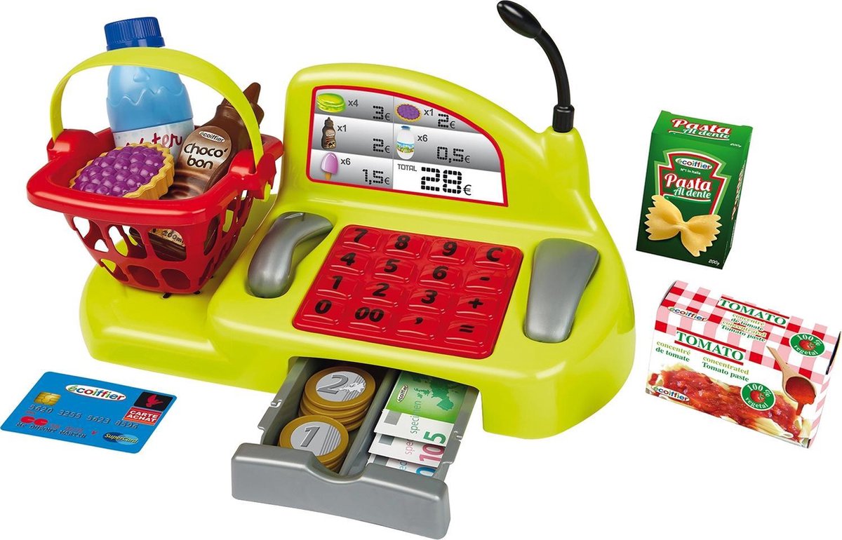 Ecoiffier écoiffier 100% Chef: kassa kunststof 26 delig