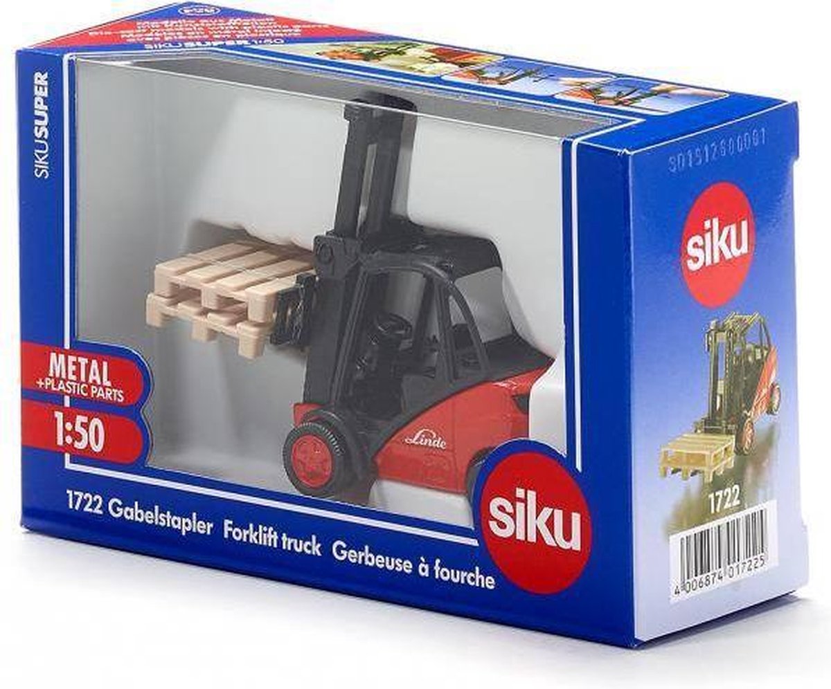 Siku Linde vorkheftruck rood/zwart (1722)
