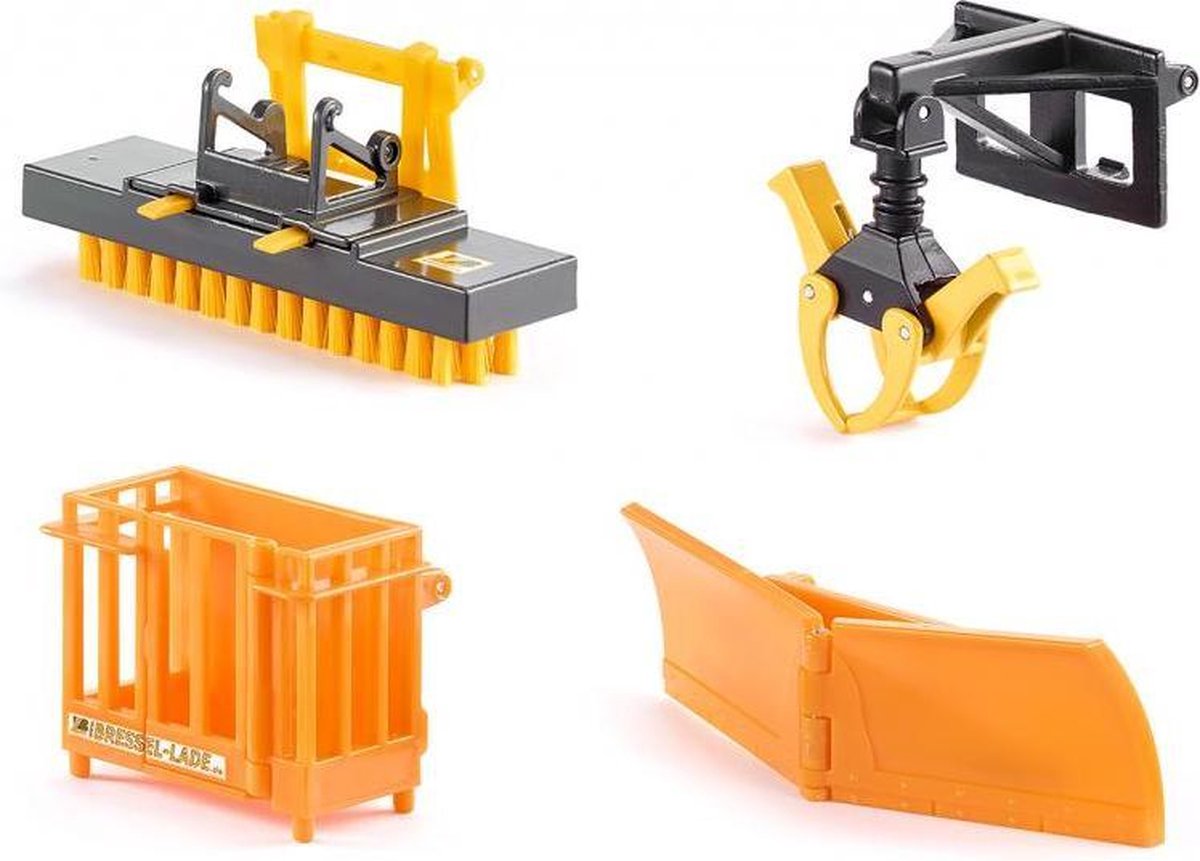 Siku set Bressel & Lade toebehoren voor voorlader oranje/ (3661) - Geel
