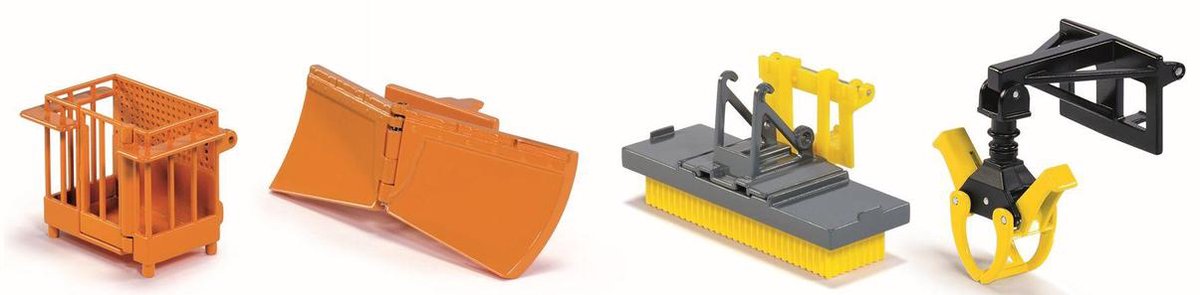Siku set Bressel & Lade toebehoren voor voorlader oranje/ (3661) - Geel