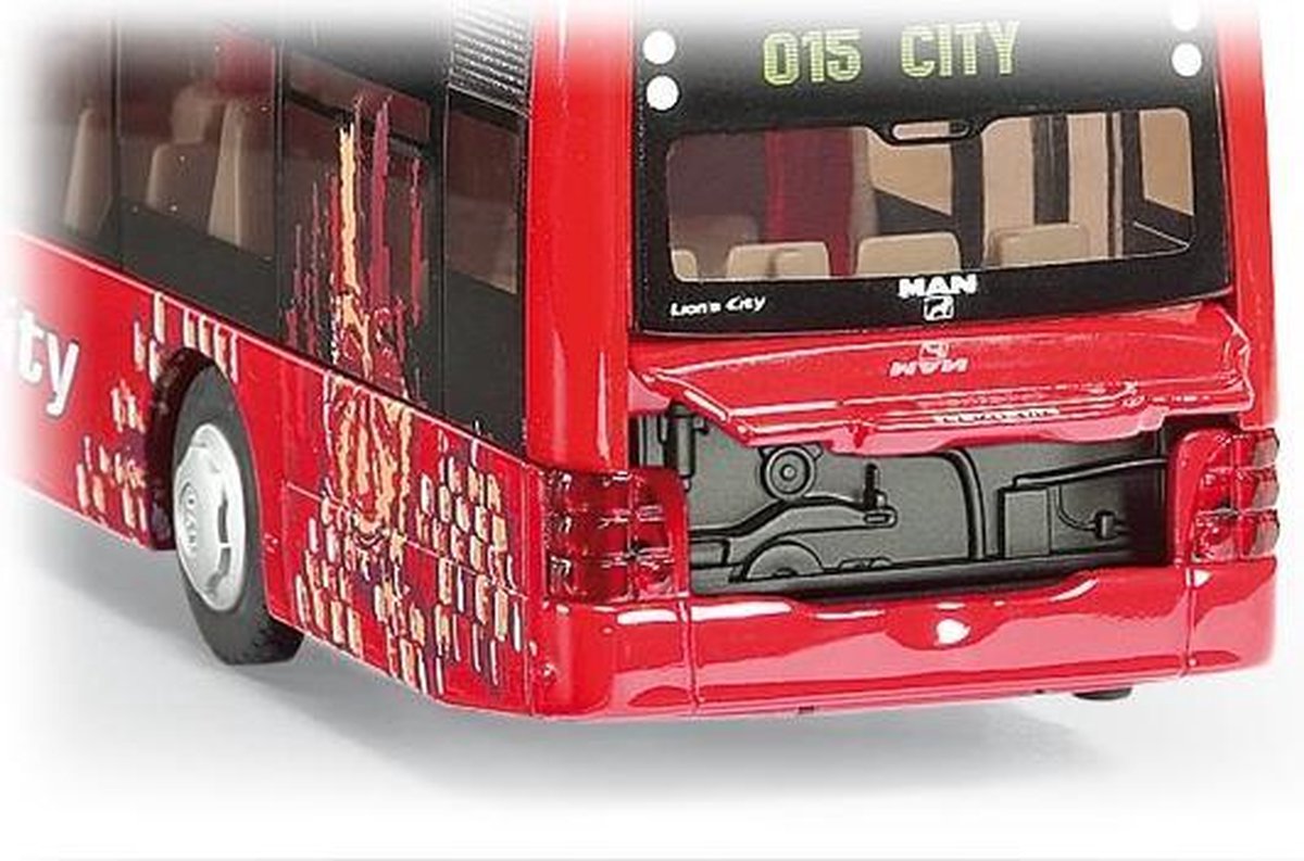 Siku Man Lion's City stadsbus rood/ (3734) - Wit