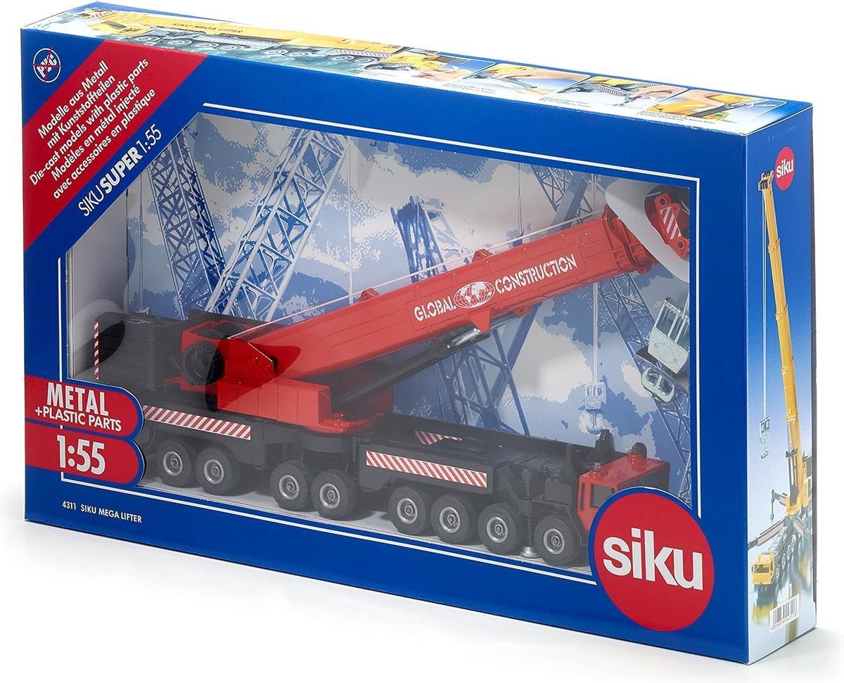Siku Mega Lifter kraanwagen met telescopische arm (4311) - Rood