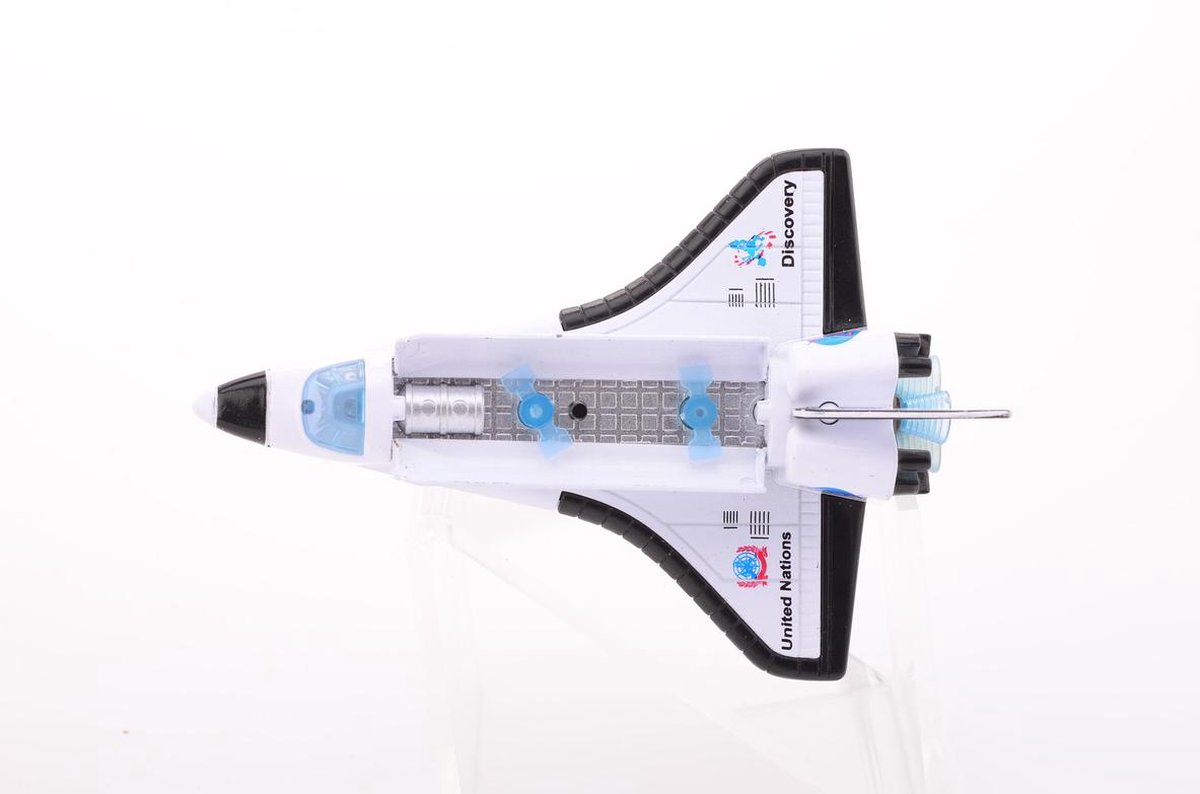 Johntoy space shuttle met licht en geluid 20 cm - Wit
