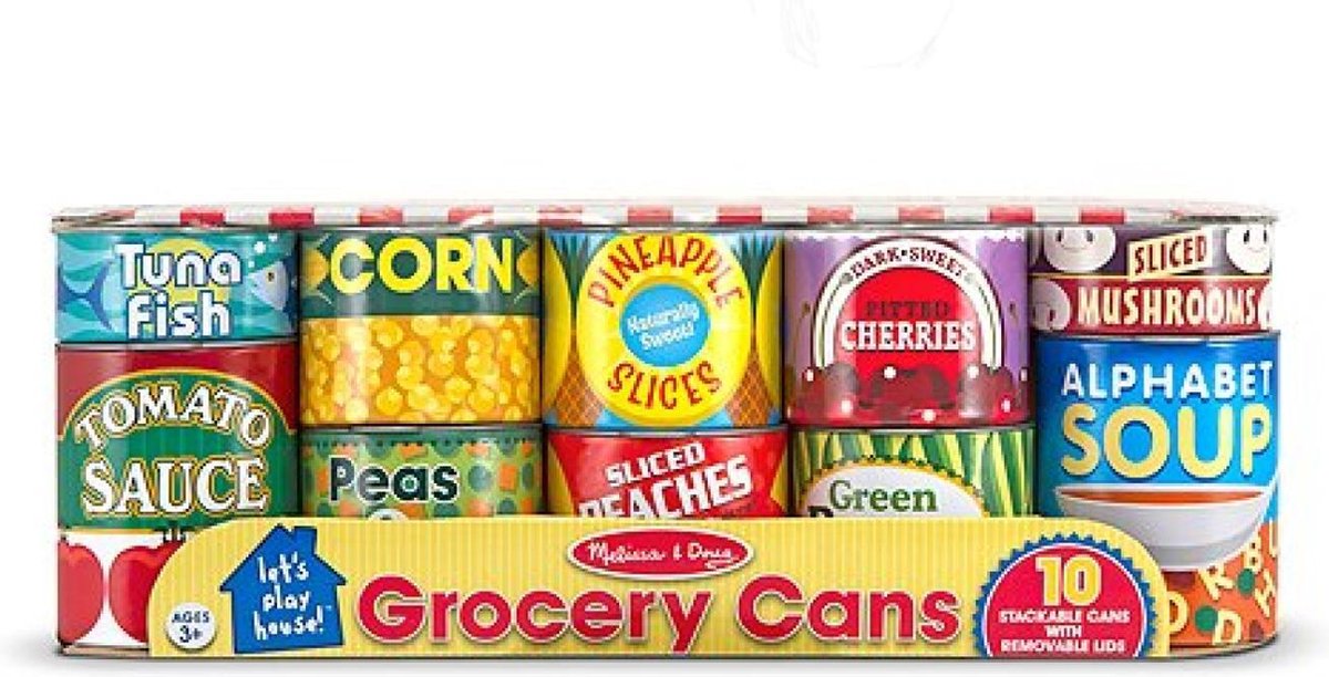 Melissa & Doug voedsel in blikken 10 delig