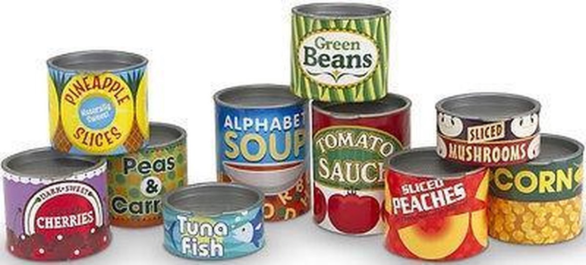 Melissa & Doug voedsel in blikken 10 delig