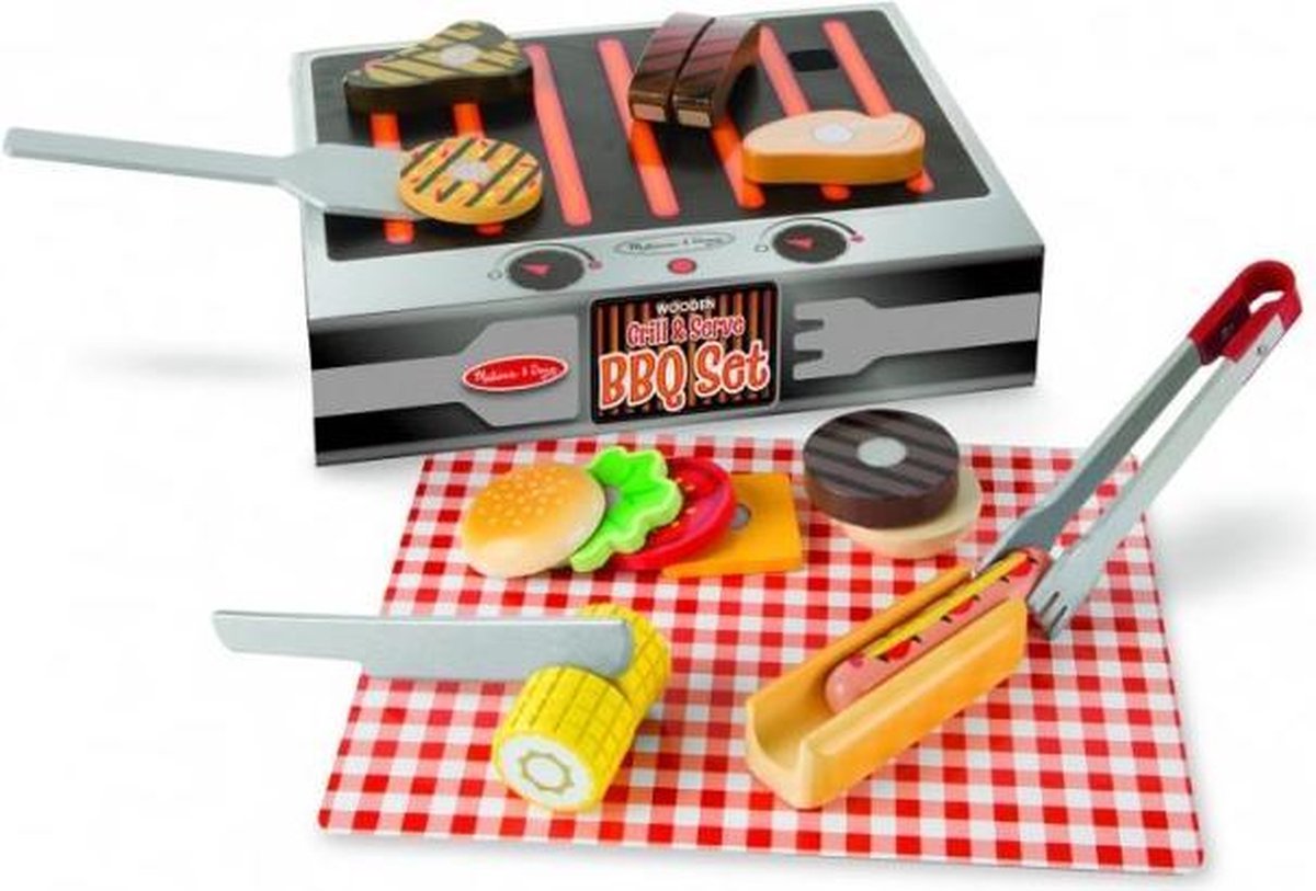 Melissa & Doug barbecue set 20 delig