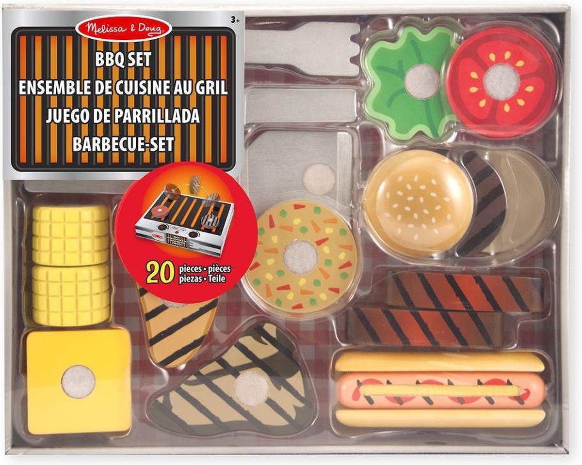 Melissa & Doug barbecue set 20 delig