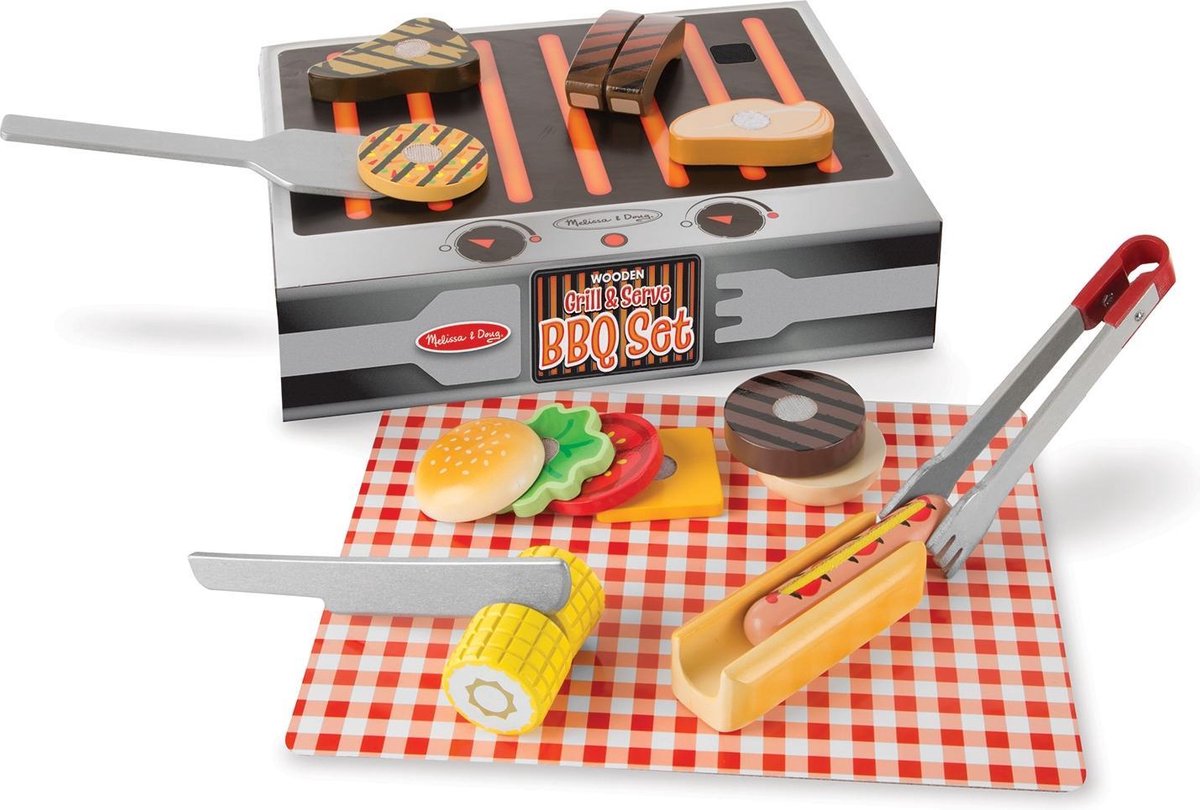 Melissa & Doug barbecue set 20 delig