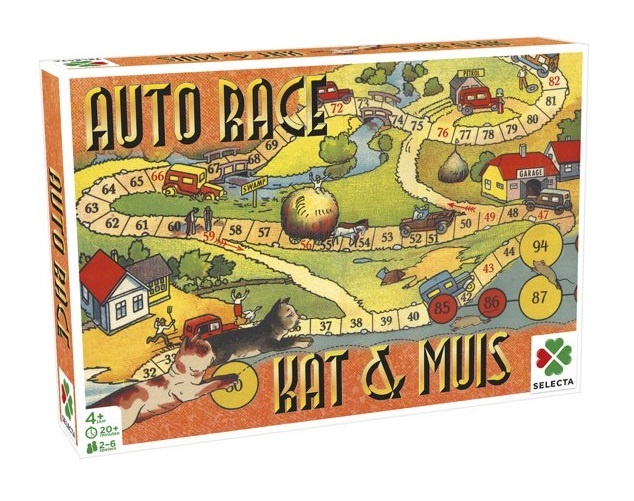 Selecta gezelschapsspel Spellen van toen: Auto Race/Kat & Muis