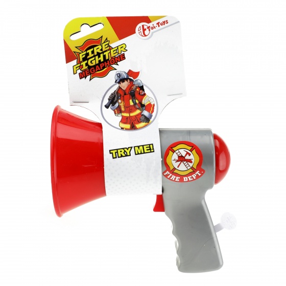 Toi-Toys Toi Toys megafoon politie 14 cm - Rood