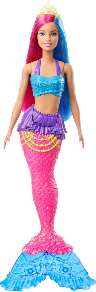 Mattel Barbie tienerpop Dreamtopia: Zeemeermin 30 cm roze/blauw