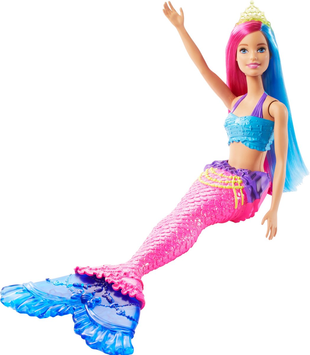 Mattel Barbie tienerpop Dreamtopia: Zeemeermin 30 cm roze/blauw