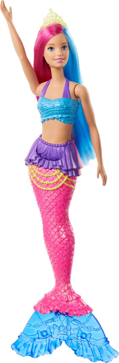Mattel Barbie tienerpop Dreamtopia: Zeemeermin 30 cm roze/blauw