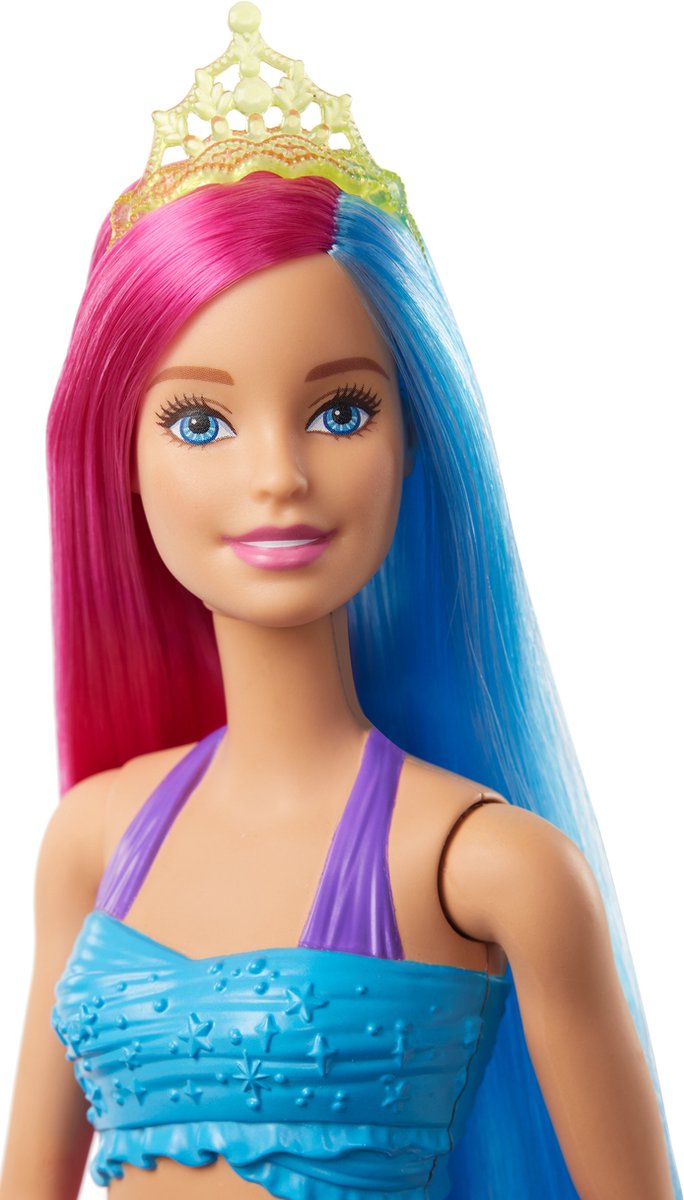 Mattel Barbie tienerpop Dreamtopia: Zeemeermin 30 cm roze/blauw