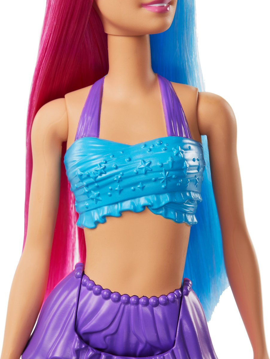 Mattel Barbie tienerpop Dreamtopia: Zeemeermin 30 cm roze/blauw