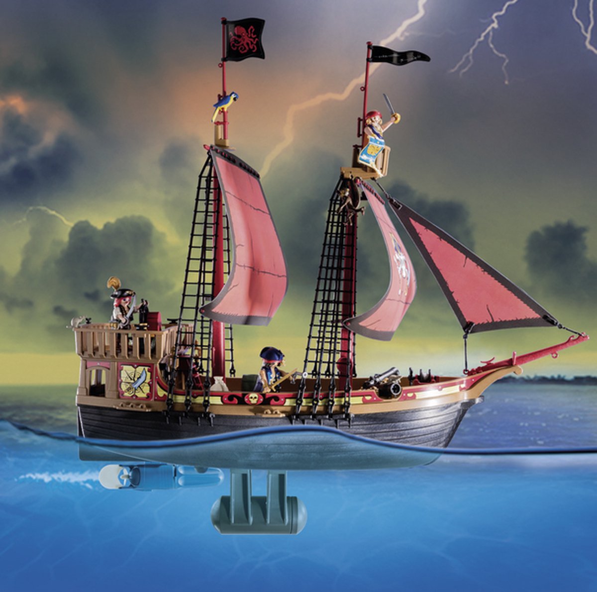 Playmobil Pirates Piratenschip (70411) - Rood