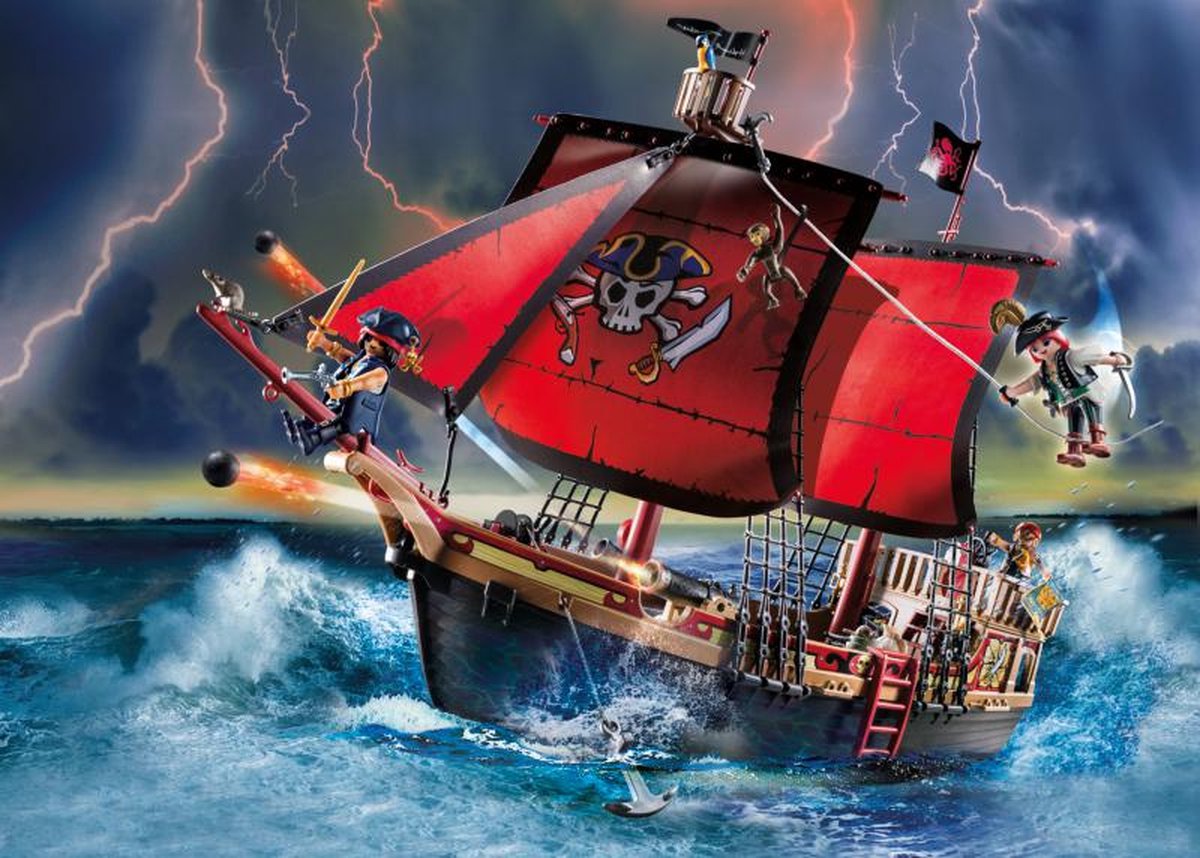 Playmobil Pirates Piratenschip (70411) - Rood