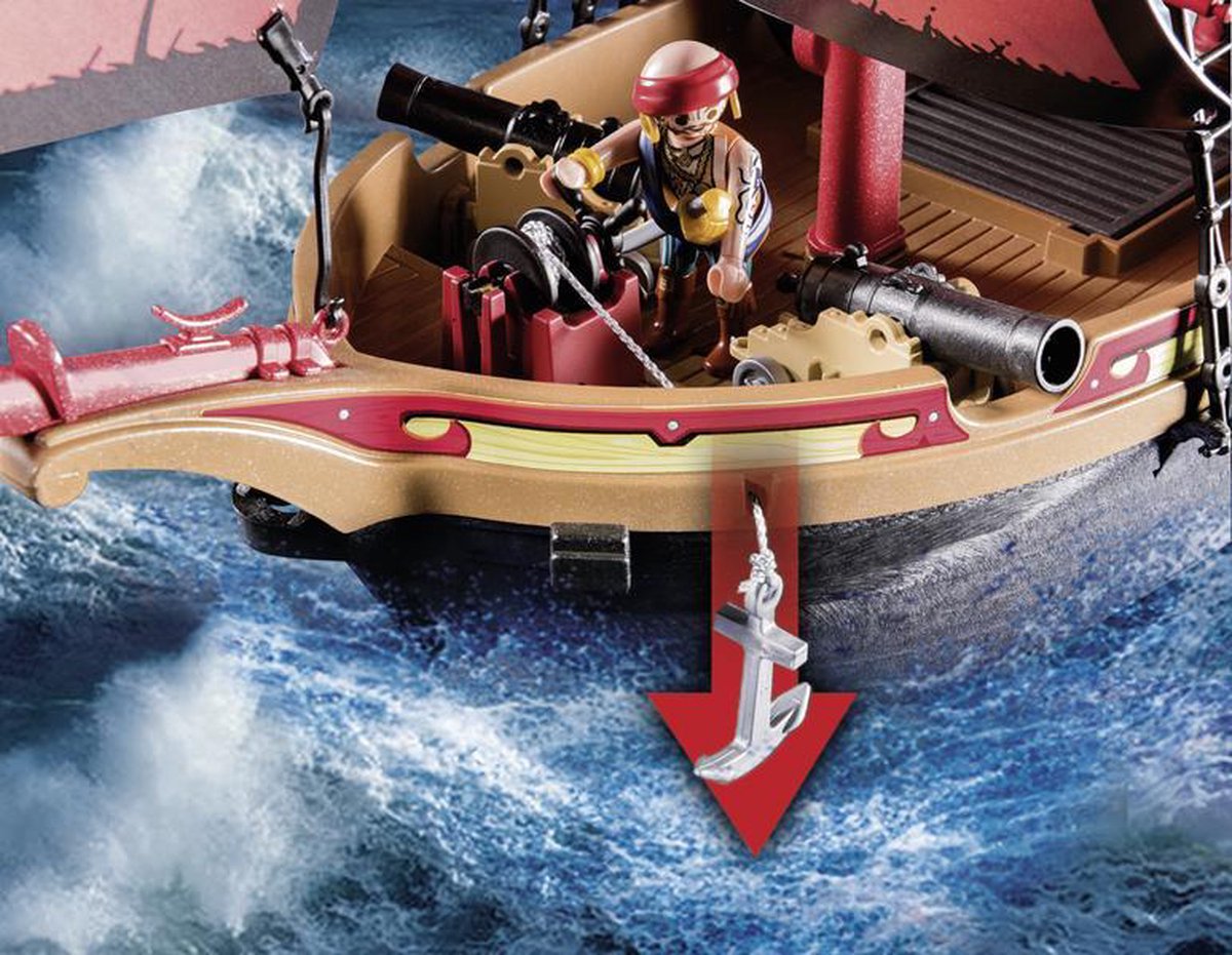 Playmobil Pirates Piratenschip (70411) - Rood