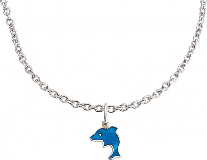 Small Foot ketting met hanger dolfijn 36 cm zilver - Silver