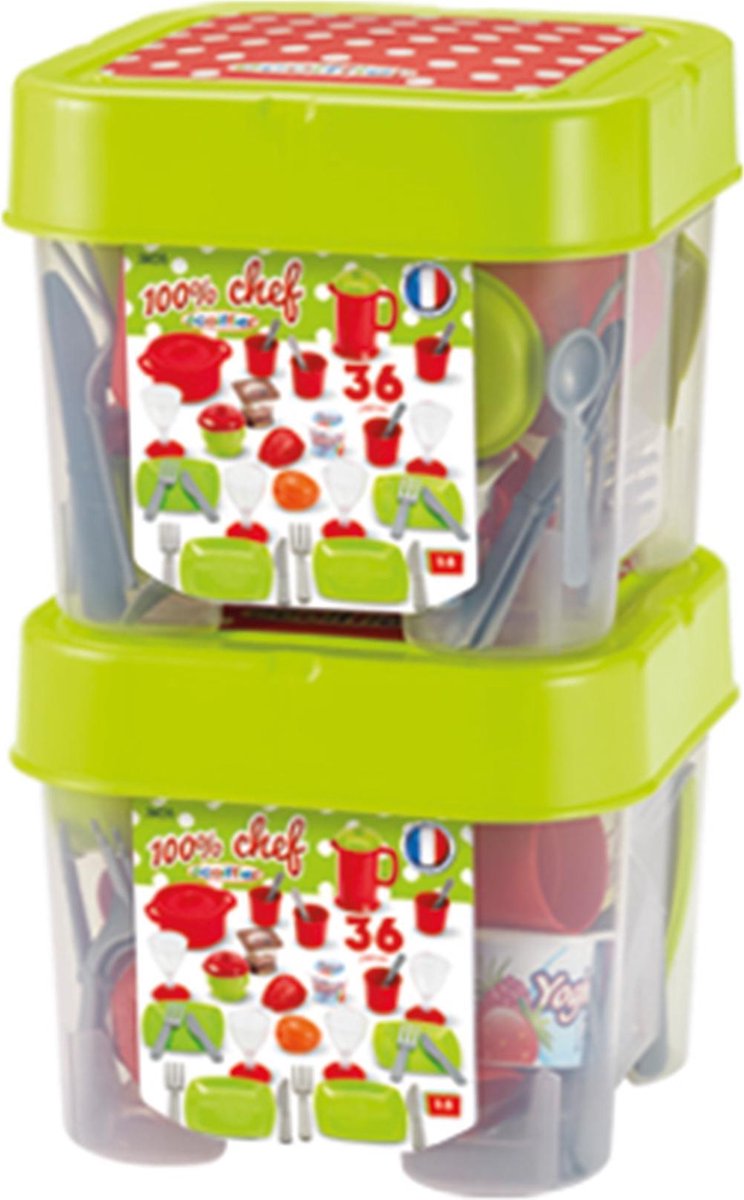 Ecoiffier écoiffier 100% Chef: servies set 36 delig