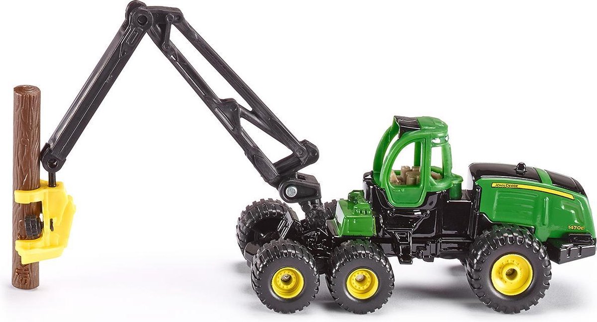 Siku John Deere 1470 boomrooimachine met boomstammen (1652) - Groen