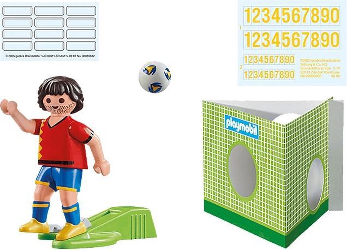 Playmobil voetbalspeler Spanje junior 8 delig