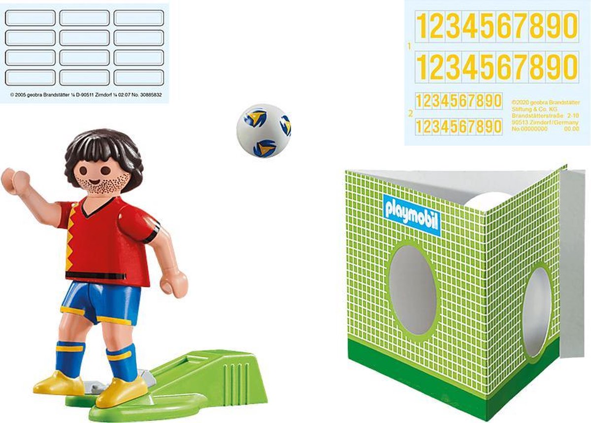 Playmobil voetbalspeler Spanje junior 8 delig