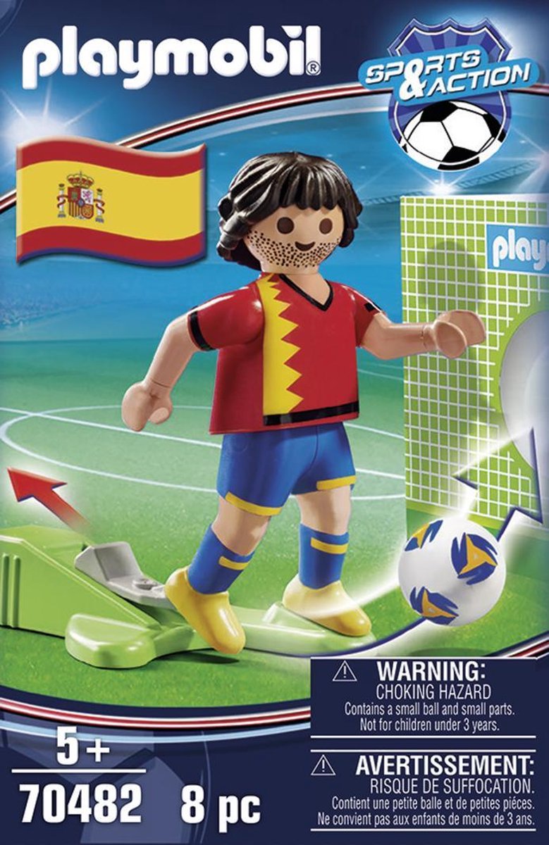 Playmobil voetbalspeler Spanje junior 8 delig