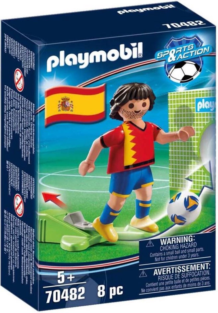 Playmobil voetbalspeler Spanje junior 8 delig