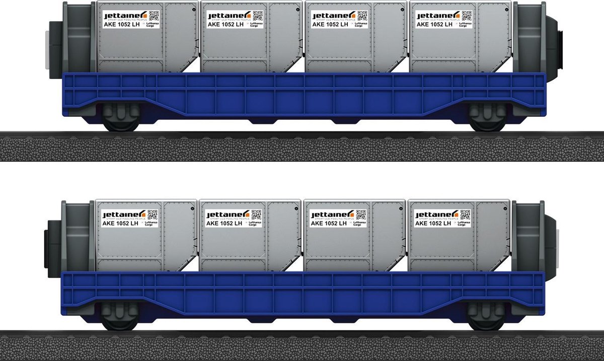 Märklin Marklin My World jettainerwagons grijs/blauw 10 delig