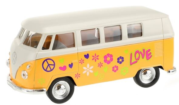 Toi-Toys Toi Toys Welly Volkswagen bus 10,5 cm - Geel