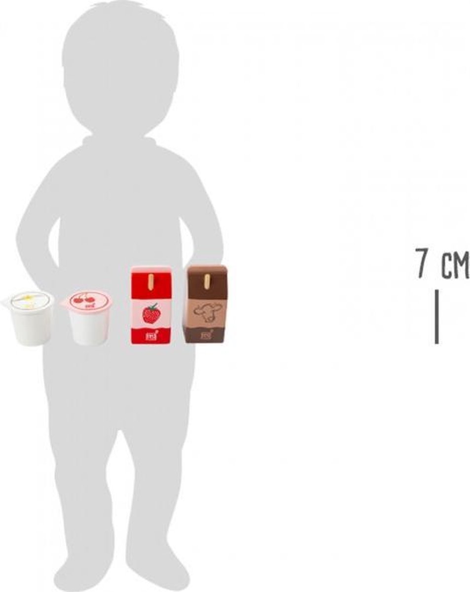 Small Foot speelgoedeten Verse Zuivel hout junior 4 delig